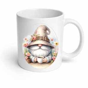 Gnome drinking coffee